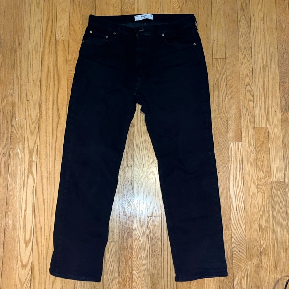 black jeans 34x34 hollister loose style